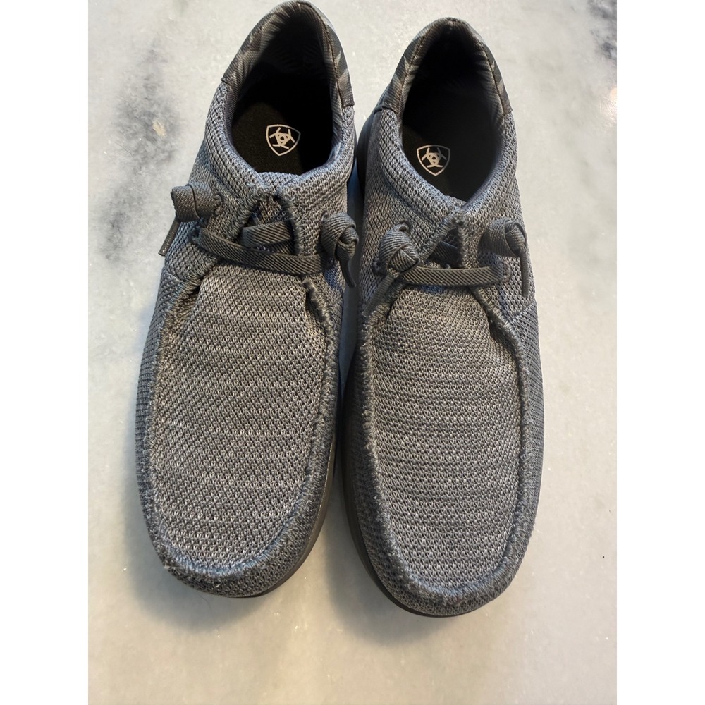 Ariat Hilo Loafers Men 8 Grey Mesh Slip On Moc Toe Geometric 10046904